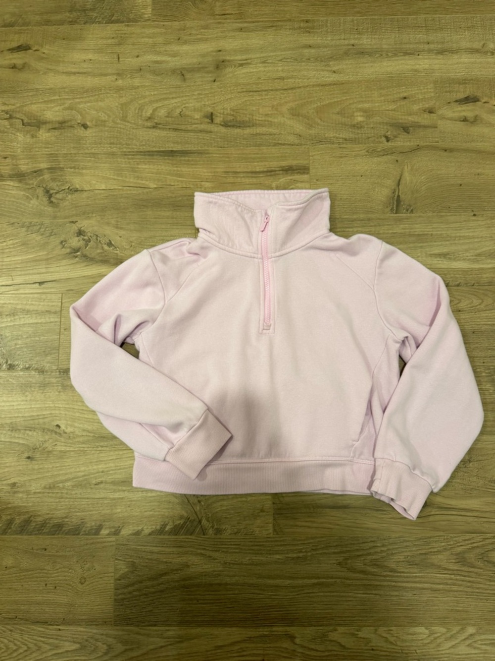 Kids Light Pink Half-Zip Pullover Jacket